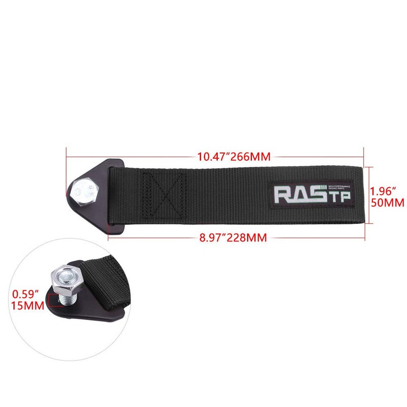 RASTP High Strength Racing Tow Strap (Black) - Image 4
